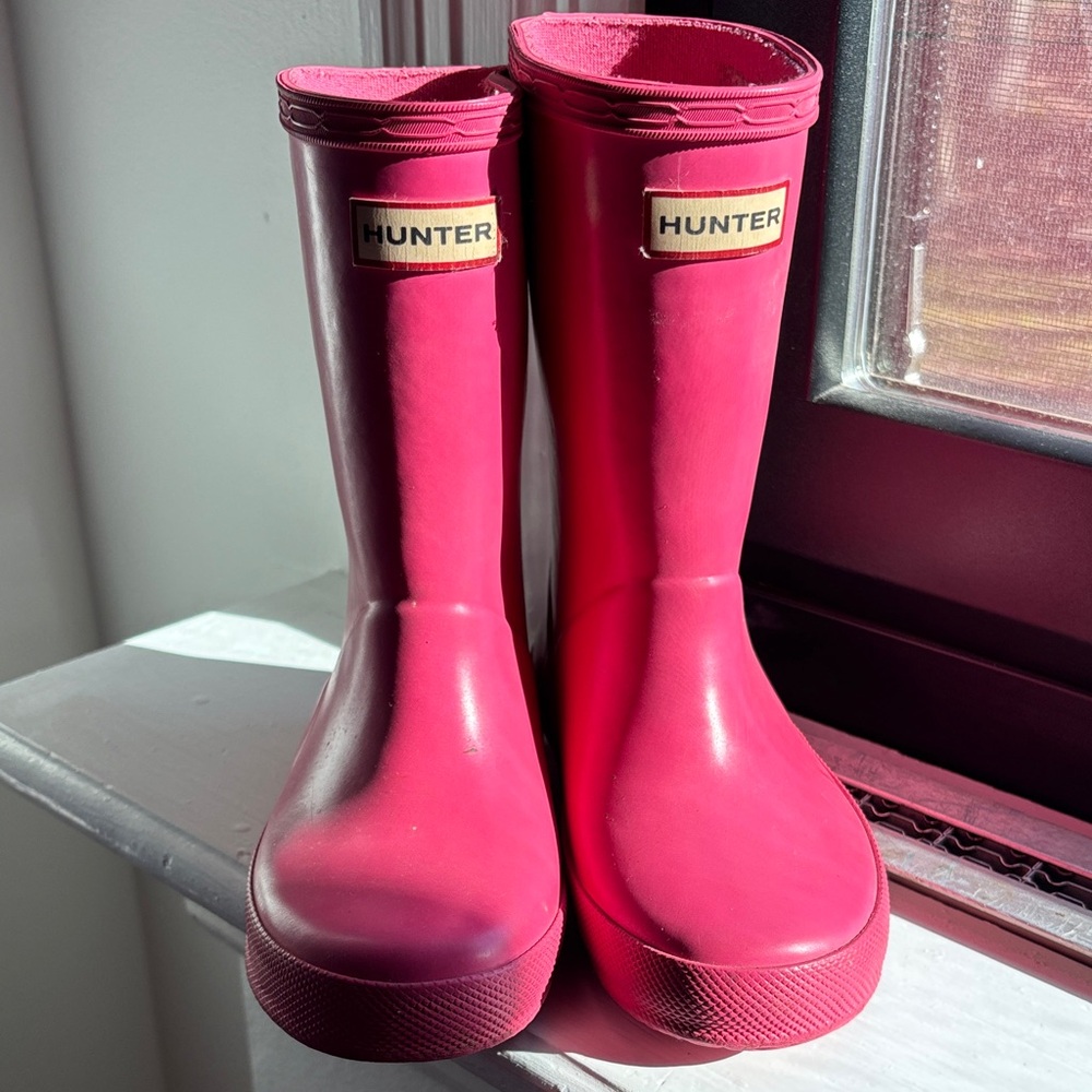 Hunter Fuchsia Waterproof Boots